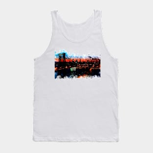 New York Panorama watercolor painting Tank Top